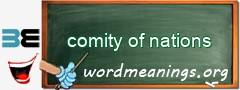 WordMeaning blackboard for comity of nations